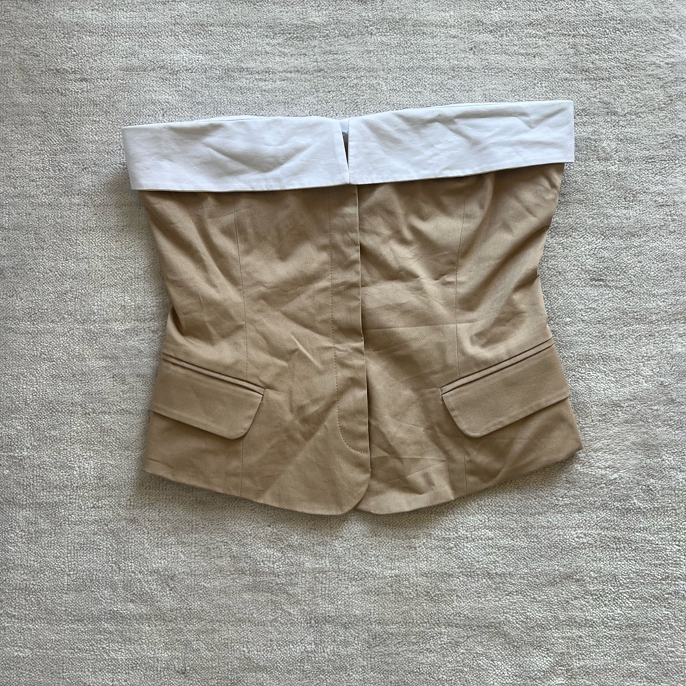 Zara linen bustier top